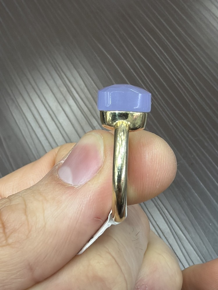 14k yellow gold ring with lavender stone ring