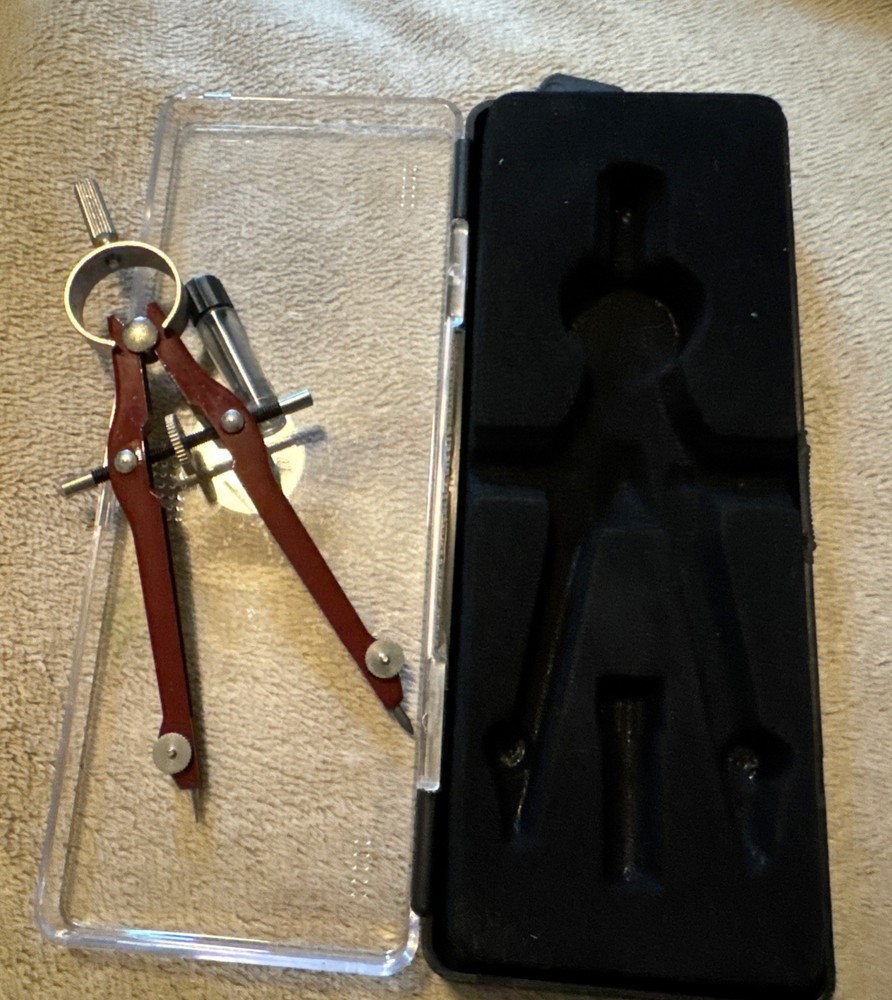 Vtg Empire Level 27030 Precision Pencil Compass Case School