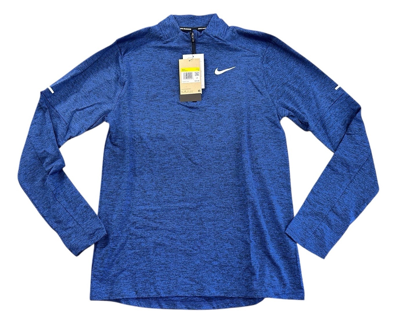NEW Nike Mens 1/4 Zip Zip Element LS Running Pullover UPF 40+ Blue Size Small