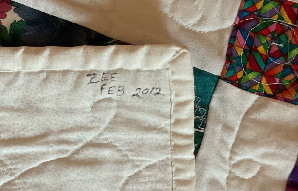 Handmade Patchwork Lap Quilt, 46" x 57.5"