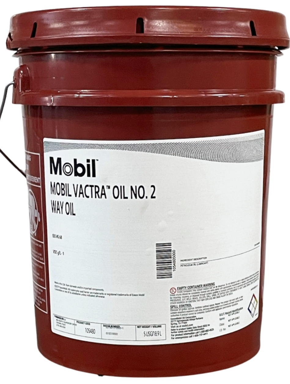 Mobil Vactra Oil No. 2; Way Oil ISO 68; Way and Slide Lubricants; 5 Gallon Pail