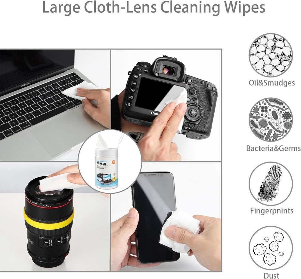 Monitor Wipes, Pre-Moistened Computer Screen Wipes for Electronics, Computer...