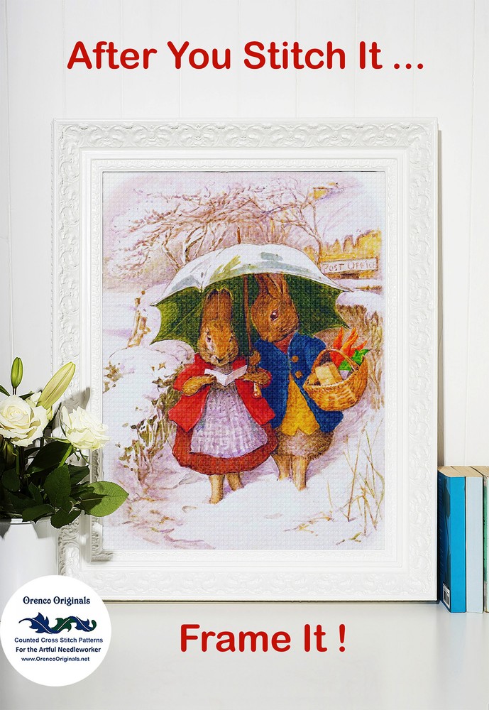 Beatrix Potter Hunca Munca Babies Counted Cross Stitch Chart Pattern