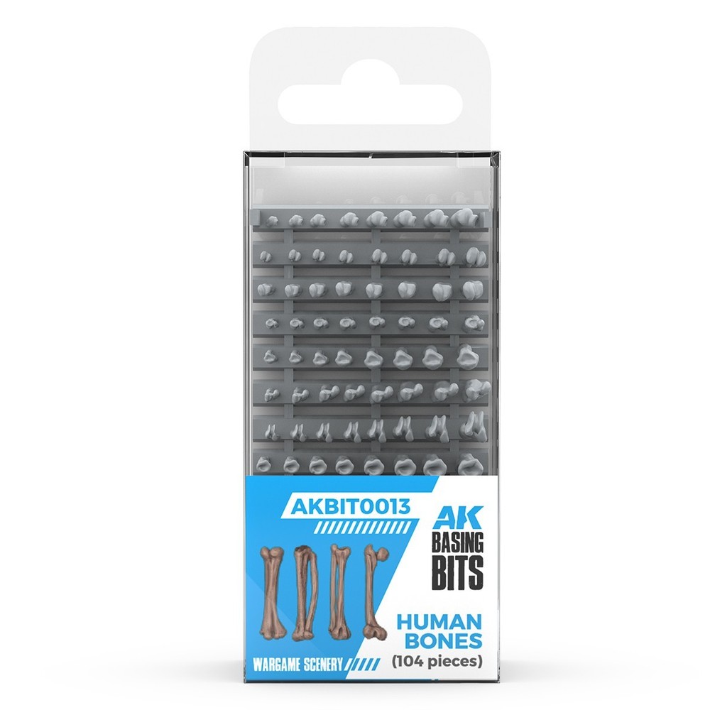AK Interactive Basing Bits 28mm/32mm Wargame Scenery Human Bones (104pcs)