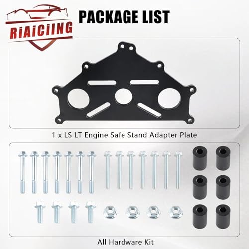Engine Safe Stand Adapter Plate Compatible with Chevy Small Big Block LS LT