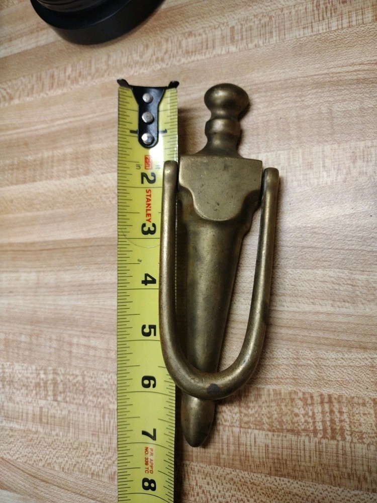Vtg Solid Brass Door Knocker – Classic Design – 7” Long
