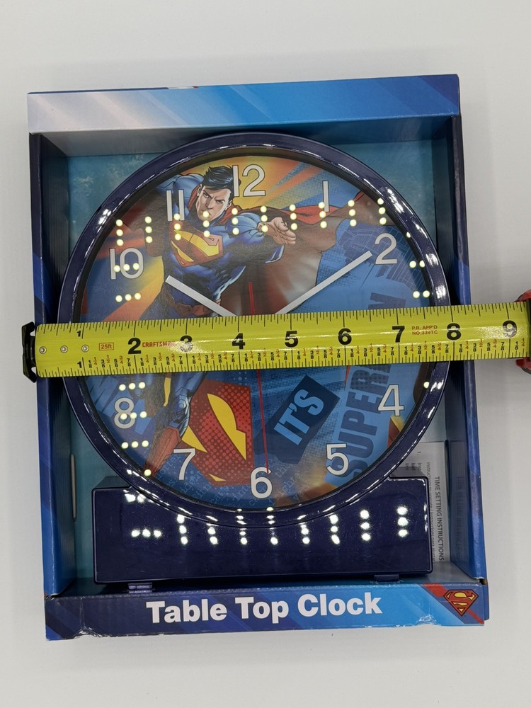 Superman DC Comics Table Top Clock (Brand New)