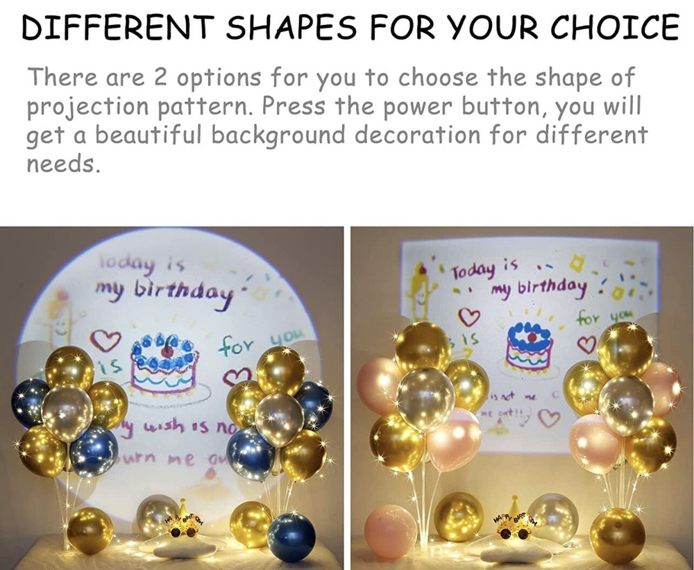 Projector Lights with 5 Theme Patterns Party Banner Projector