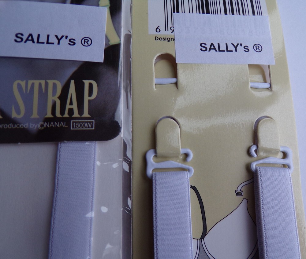 BRA STRAPS REPLACEMENTS - ADJUSTABLE - 1.2CM - WHITE