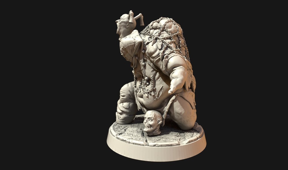 1 - 40mm Bouffon, Hunchback Jester elden souls ring style round evil