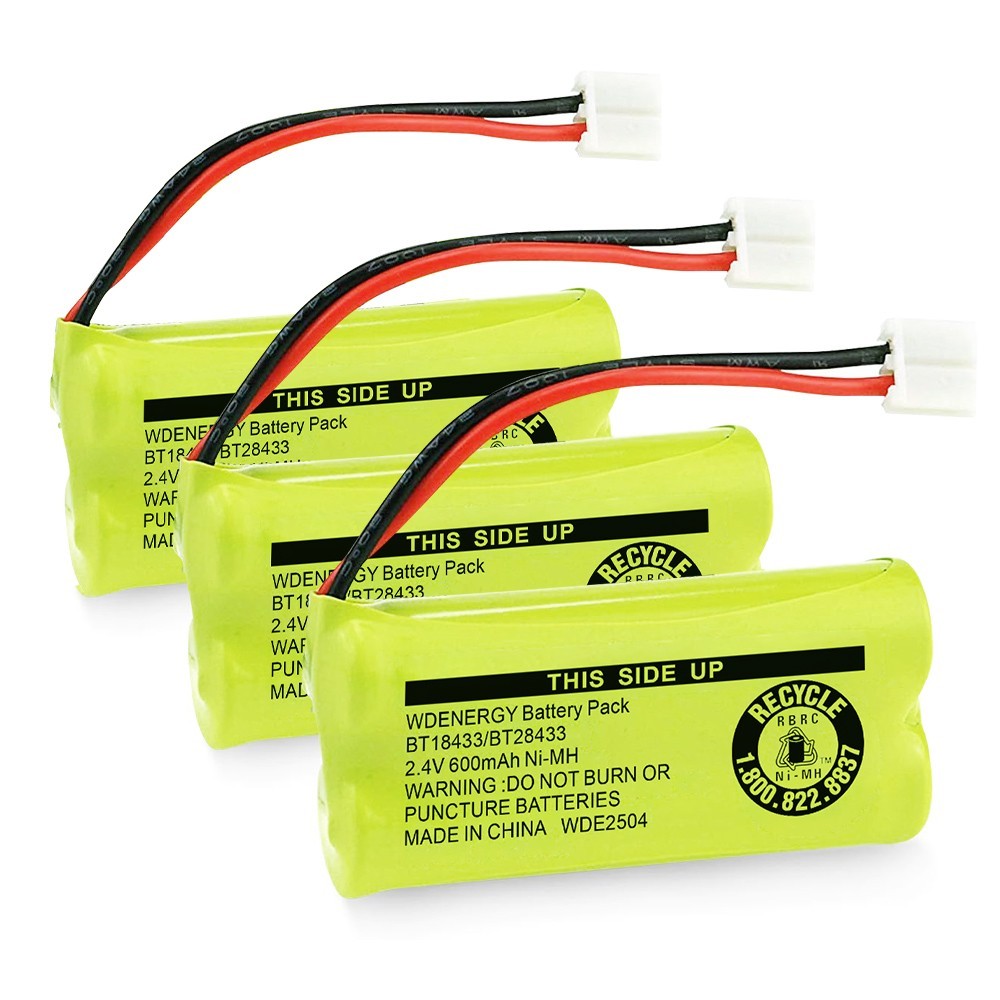 4 Pack Cordless Home Phone Battery for AT&T Lucent BT18433 BT28433 BT1011 3101