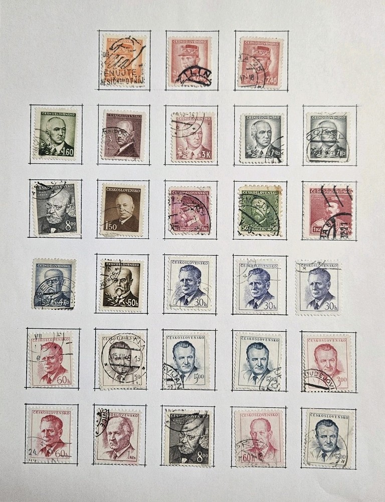 Ceskoslovensko Stamps (28) Collection - #5 Sheet