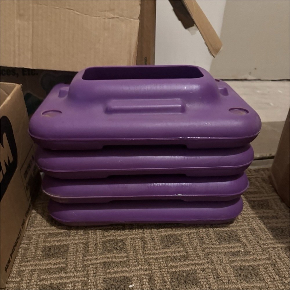 Set of 4 Purple Stackable Plastic Step Risers