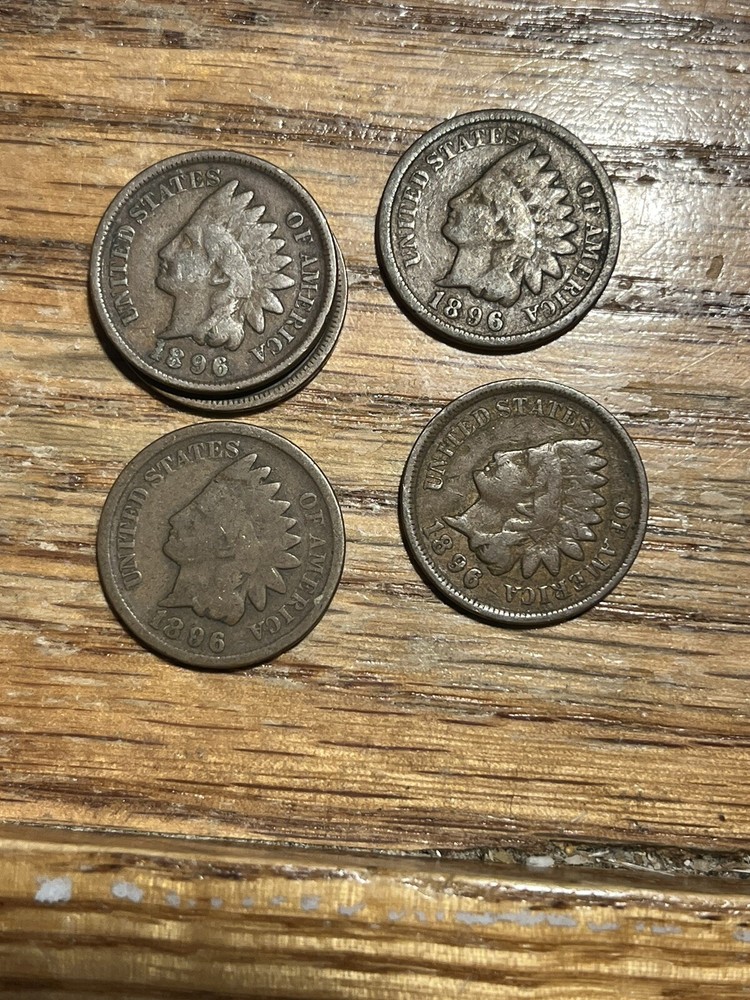 One- Random 1896 P Indian Head Cent / Penny!! full Dates