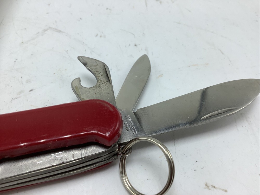 Vintage Sharp 8-Piece Advertising Folding Pocket Knife Multi-Tool