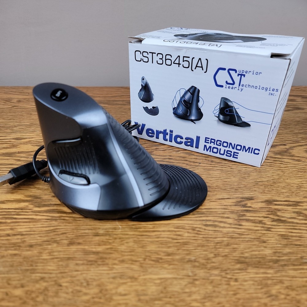 Clearly Superior Technologies CST3645 Vertical Ergonomic Optical Wired Mouse