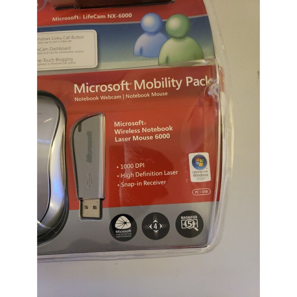 Microsoft Mobility Pack Wireless Notebook Mouse 6000 & LifeCam NX-6000 Webcam