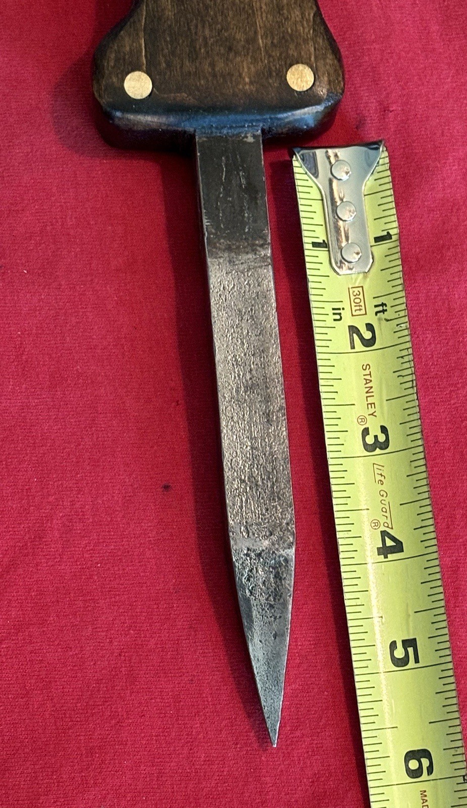 WW1 1914-1918 ENGLISH TRENCH SPIKE KNIFE - NEW WOOD GRIP