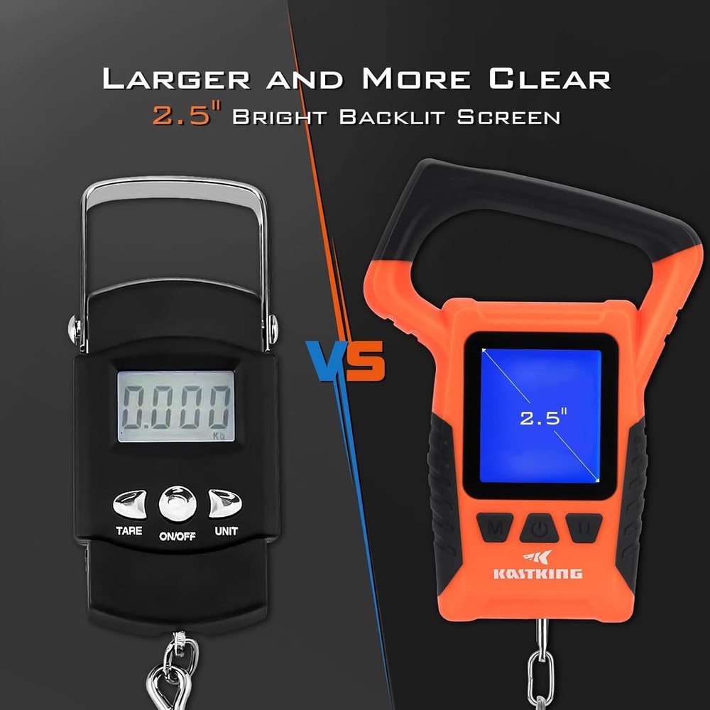 Fish Scale WideView Floating Waterproof Digital Scale 2.5” Large LCD Display