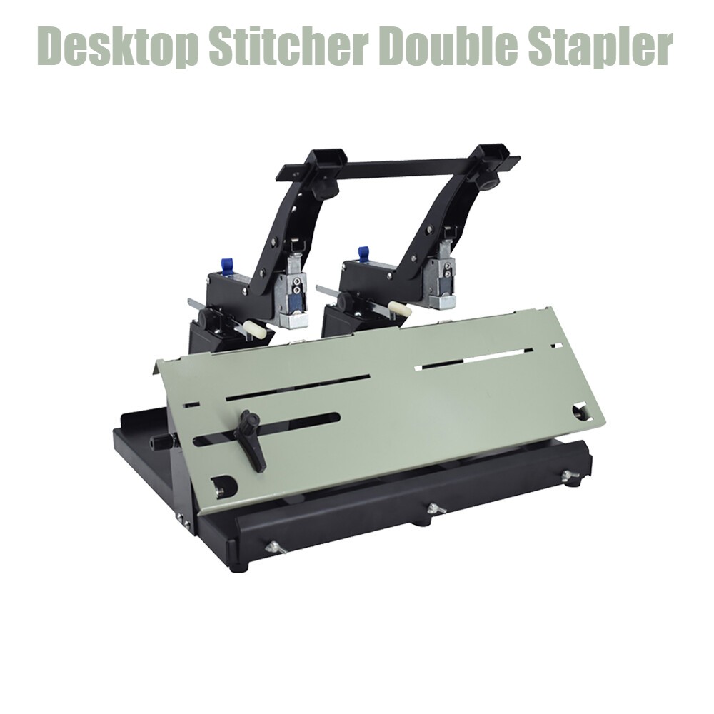 Desktop Stitcher Double Stapler Staple Binder Flat/Saddle Binding Machine Manual