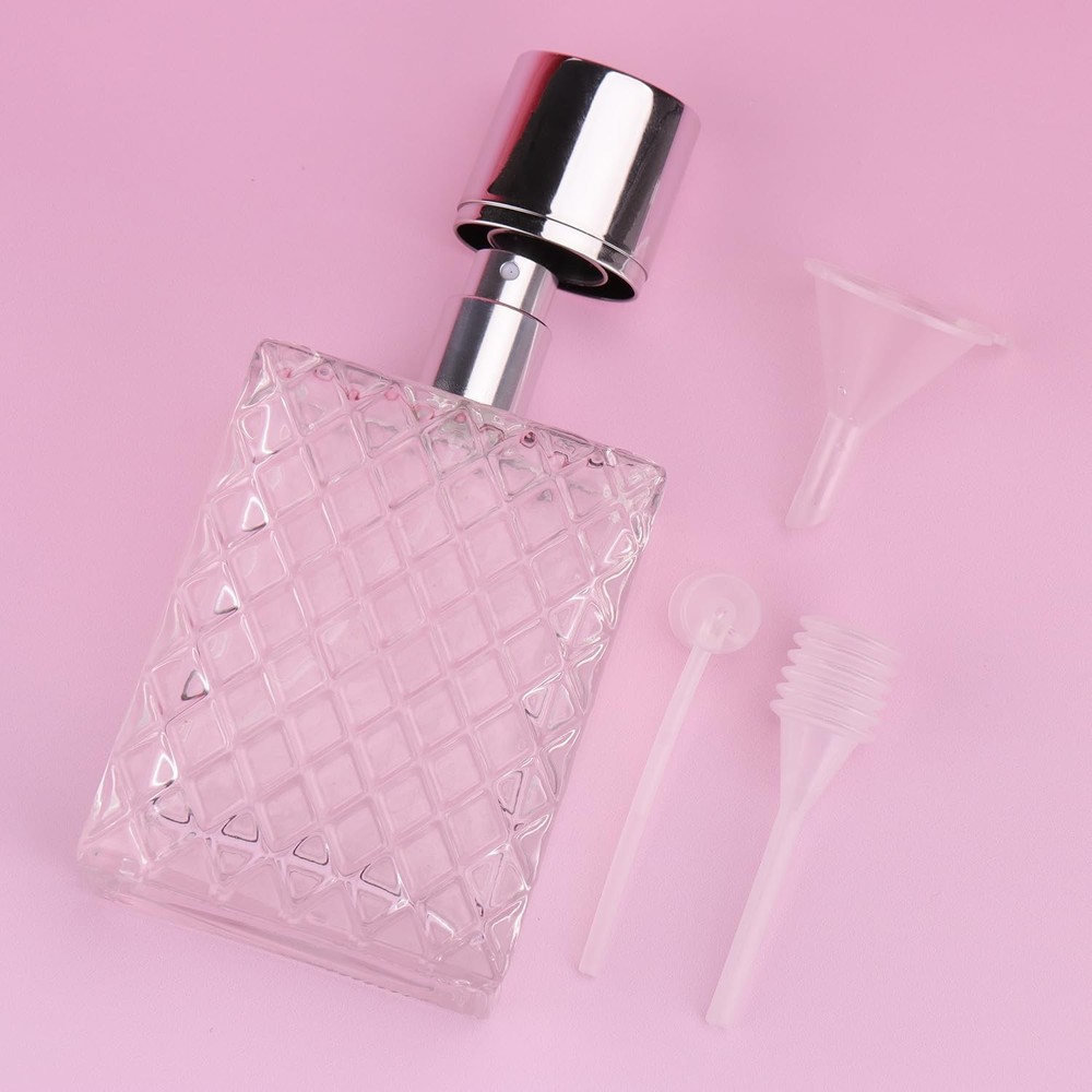 100ml/3.4oz Refillable Glass Perfume Bottles Atomizer Spray Pump Empty Cologne