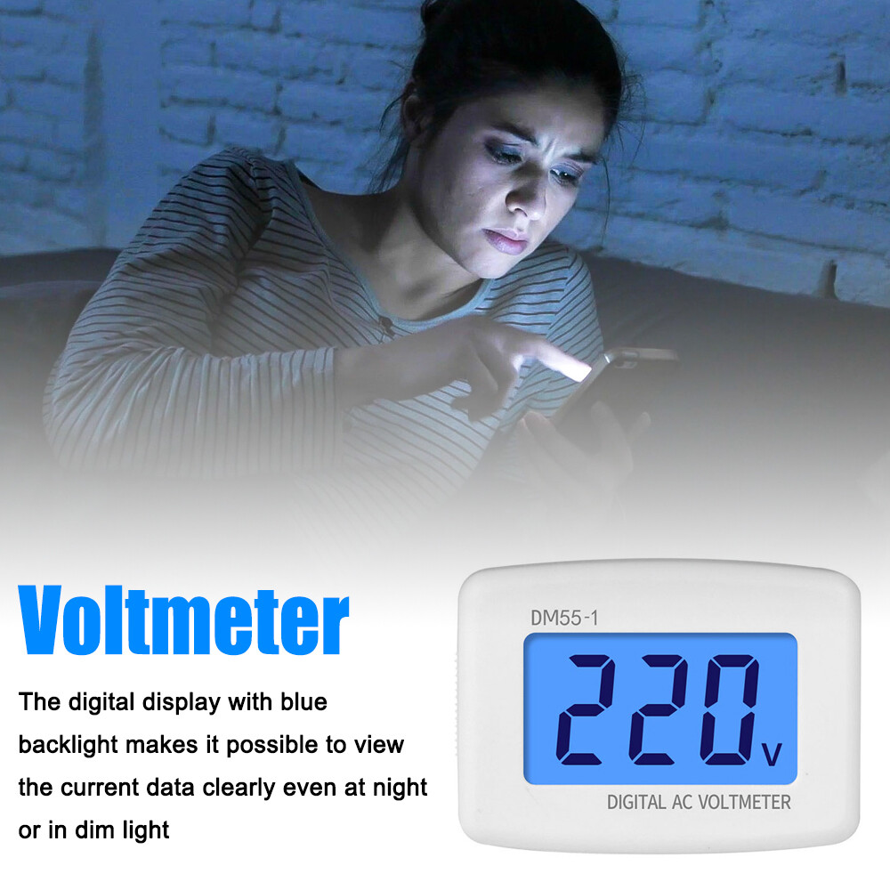 AC 80-300V LCD Digital Voltmeter -Type Volt Gauge Meter H6P4