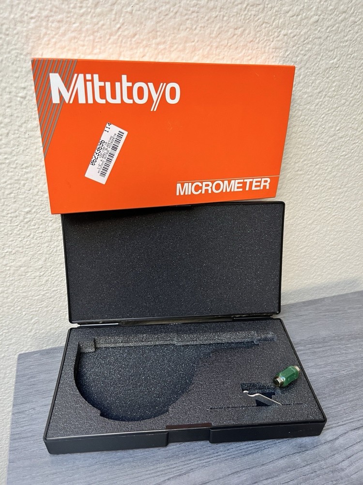 Mitutoyo Micrometer Hard Case Only, Fits Model 122-126-10, 1”-2” Range