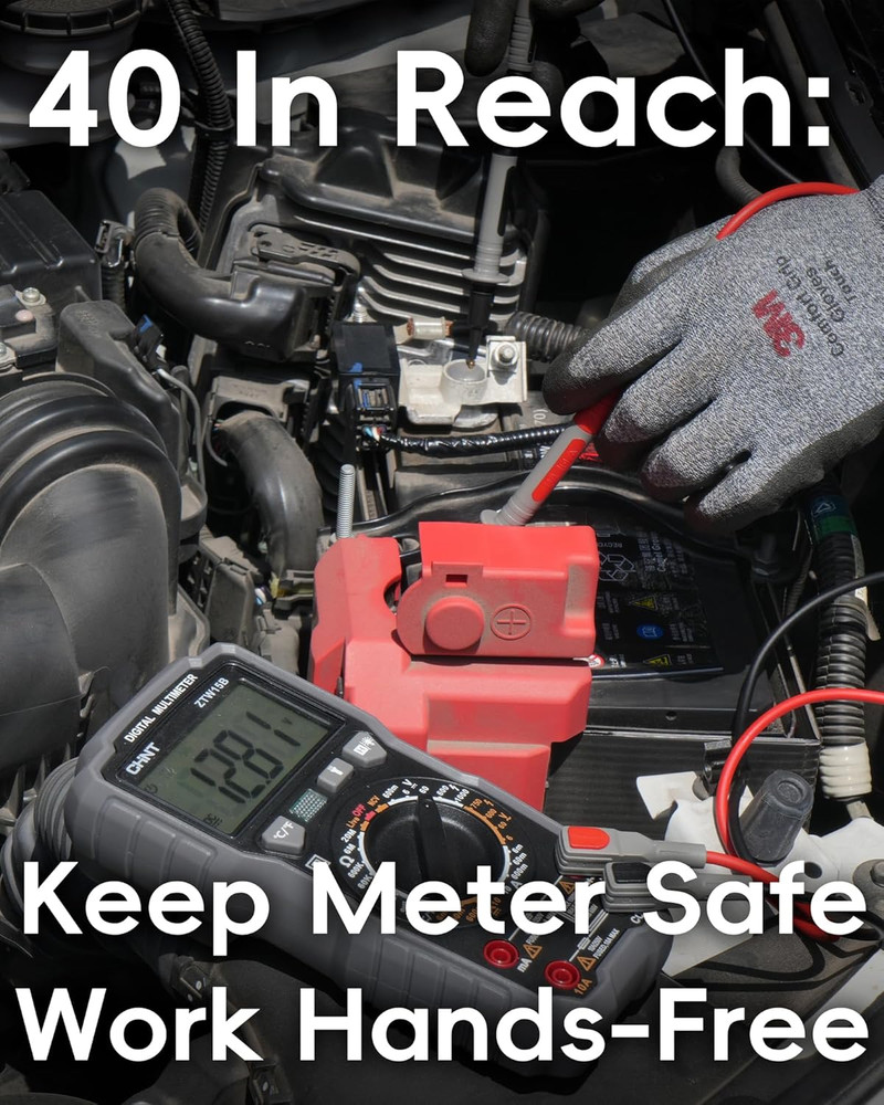 25-Piece Silicone Multimeter Test Lead & Back Probe Kit - Premium Modular Volt