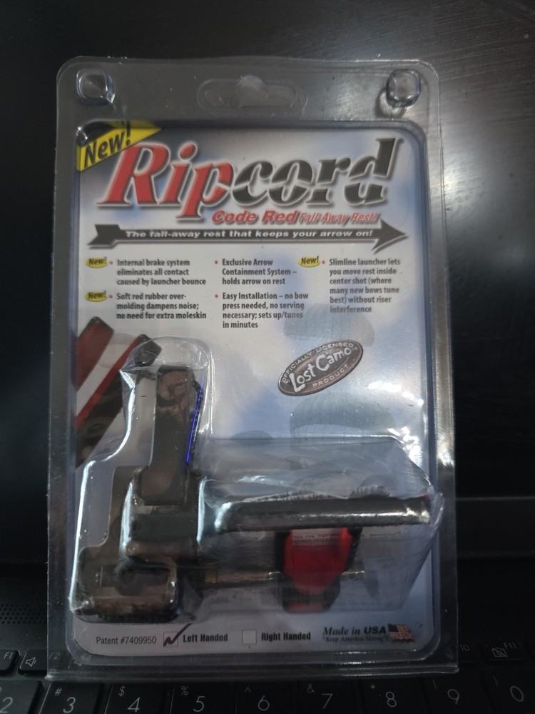 Ripcord Code Red Fall Away Arrow Rest Lost Camo Left Hand NIP