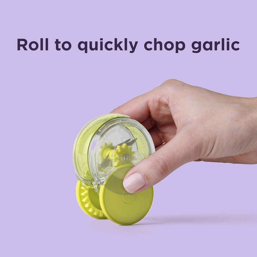 Chef’n GarlicZoom Handheld Garlic Chopper - Dishwasher Safe, Compact Design