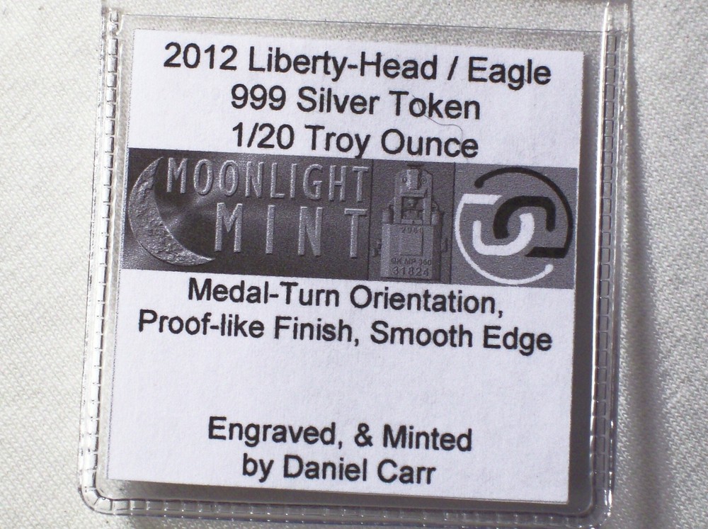 Daniel Carr - 2012 Liberty - Eagle-Head - 1/20 Troy Oz. Silver - Smooth Edge