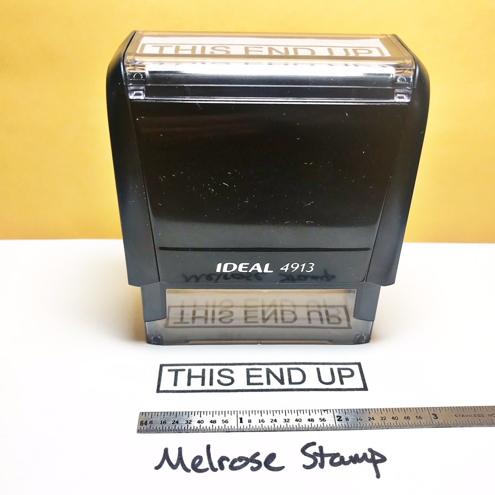 This End Up Rubber Stamp Black Ink Self Inking Ideal 4913