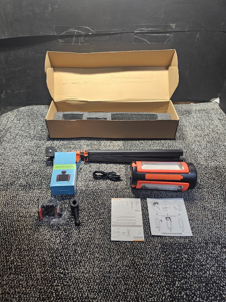 (QTY 3) Multi-Function Work/Camp Light&Stand 10000mah 20-67" Max Height LQ-WL01