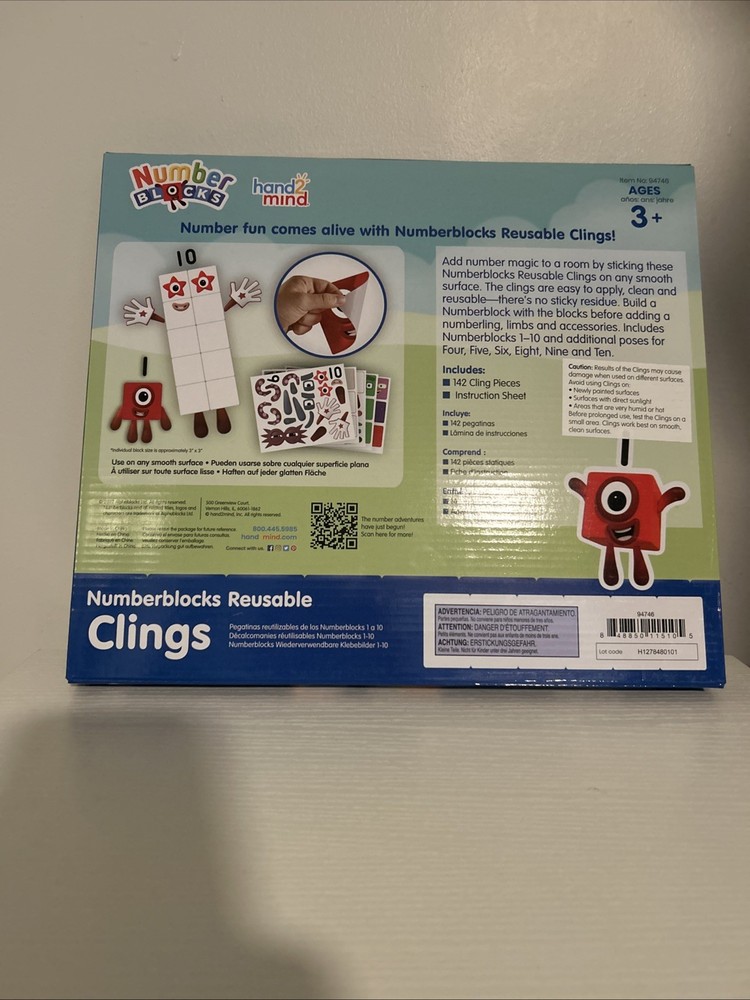 Numberblocks Clings Reusable Character Sheet Stickers 94746