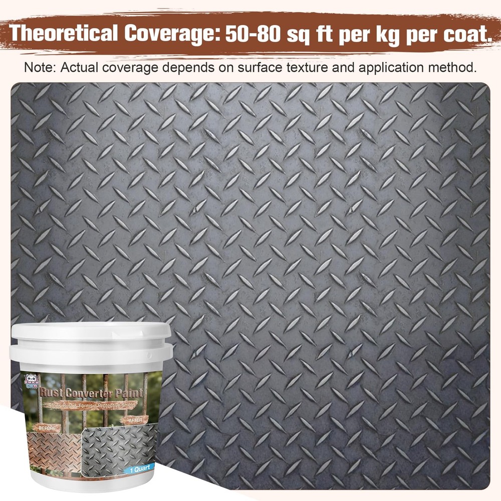 2in1 Rust Converter & Metal Primer 1Step Rust Stopper, AntiRust Coating & Co...