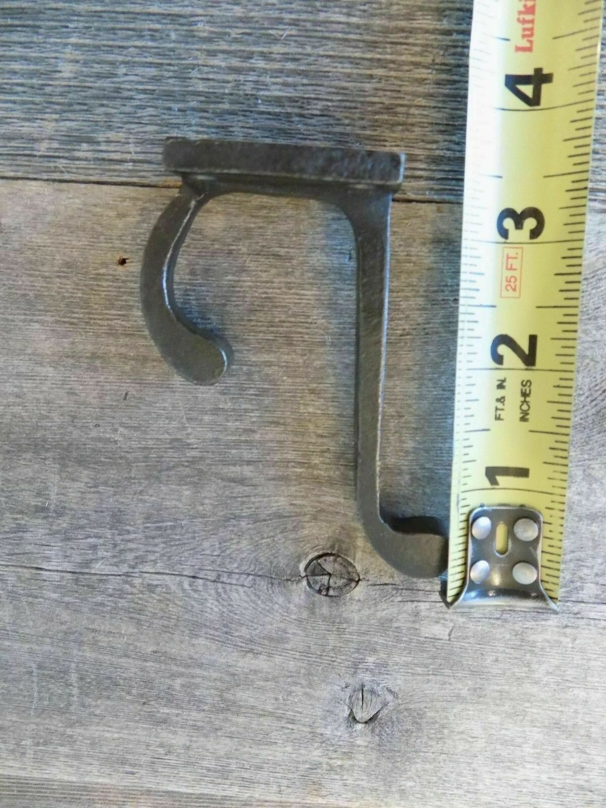 10 METAL HOOKS COAT HAT RACK HEAVY DUTY 3 1/2" IRON STORAGE POTS CLOSET LOT