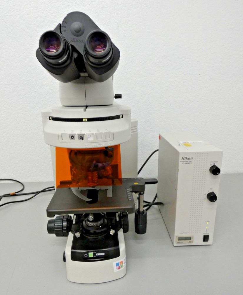 Nikon Eclipse 80i Microscope. Epi-Illumination Attachment + Intensilight C-HGFI