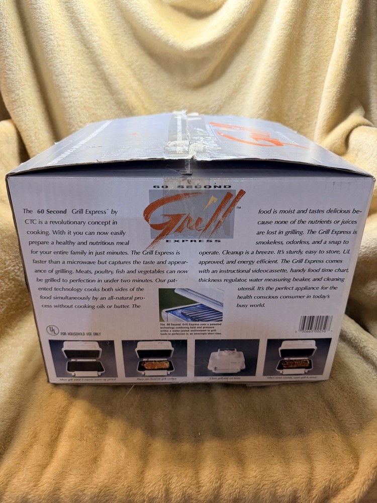 Vintage 60 Second Grill Express 1992 Creative Technologies With box And Extras