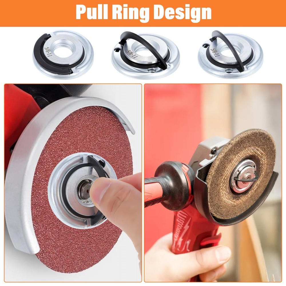 Angle Grinder Flange Nuts with 5/811 Inch Thread Quick Release Nut Metal Angl...