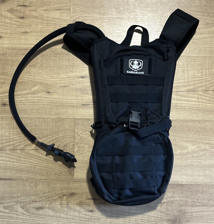 NEW Barbarians Tactical Hydration Pack Water Backpack 3L Bladder Lite Black
