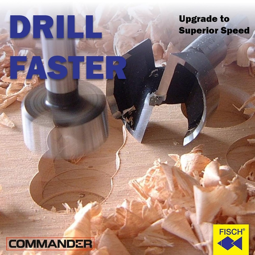 "FISCH Wave Cutter Forstner Bit Set, 7-Piece – Precision Drill Bits for Wo