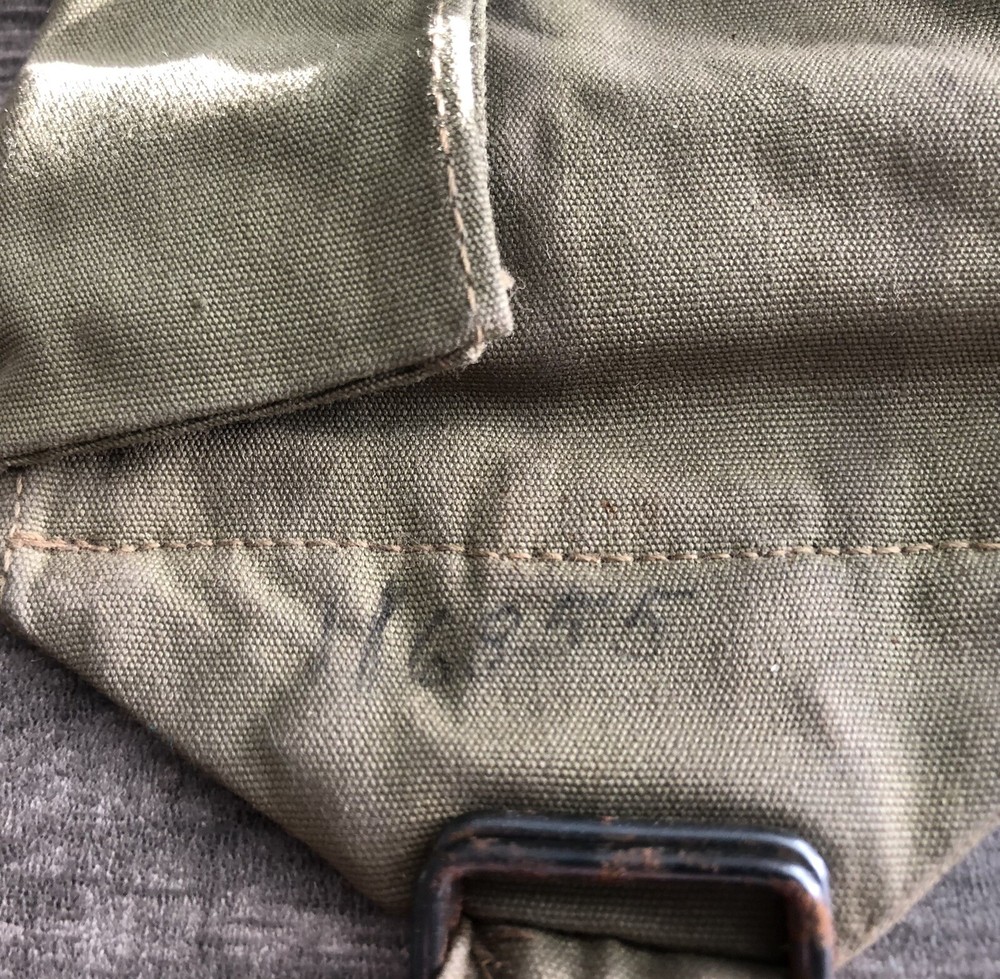 WWII US MONEY BELT, PERSONEL DITTY BAG AND FORK AND SPOON