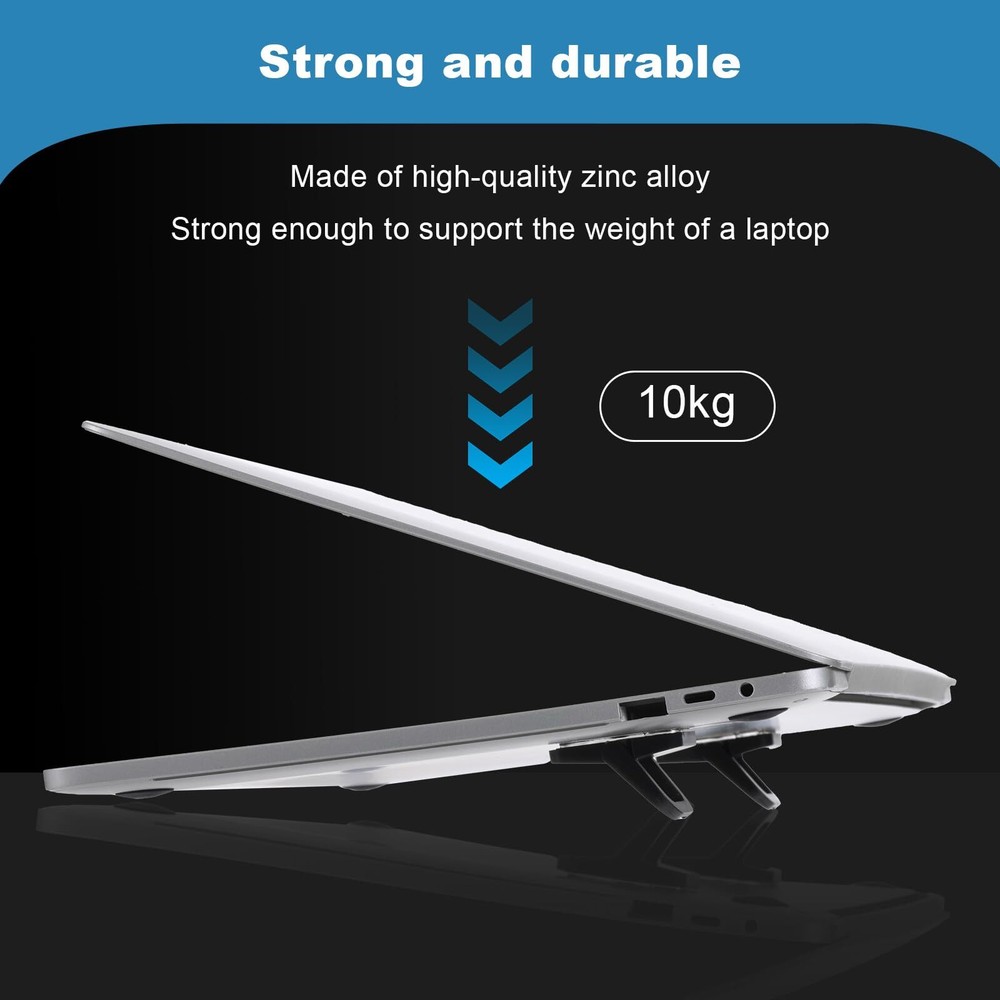 2Pcs Self-Adhesive Mini Portable Laptop Stand Foldable Portable Computer Keyb...