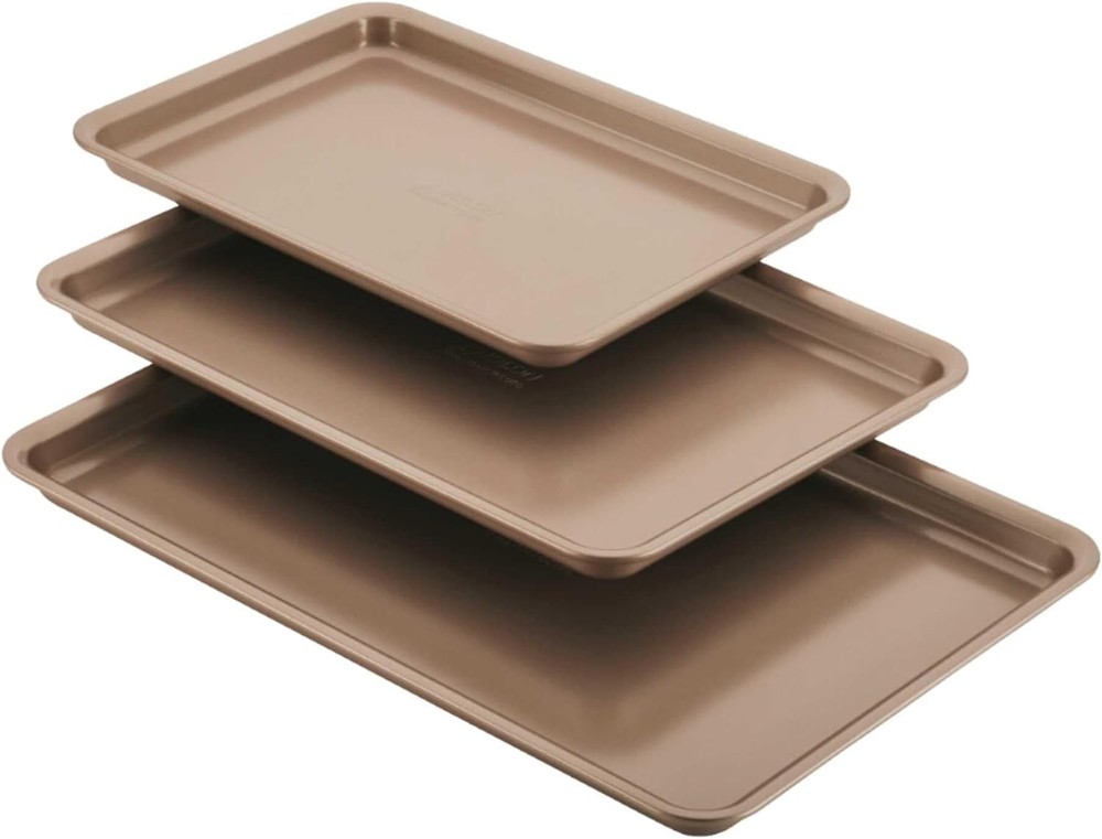 Gourmet Nonstick Bakeware Set W/ Nonstick Cookie Sheets / Baking Sheets 3 Piece