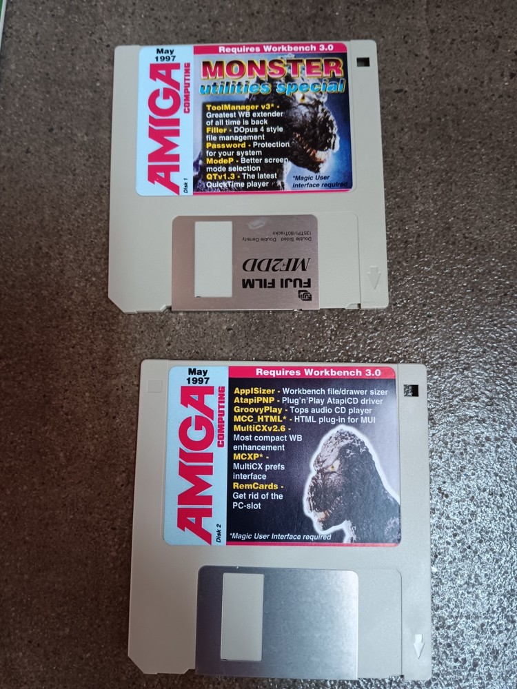 Amiga Magazine & Amiga Computing W/2 Disks Tested/Works
