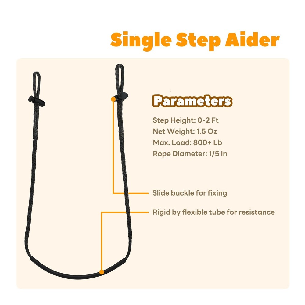 ZIVOXIA Climbing Stick Aider for Single Step Aider,