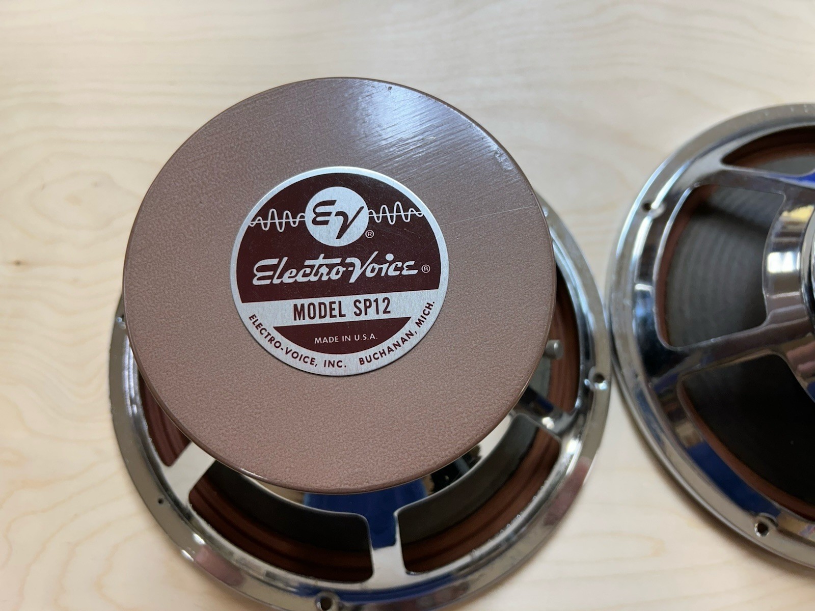 EV SP12 Full Range Speakers Pair Electro Voice 12” Whizzer Cone Working