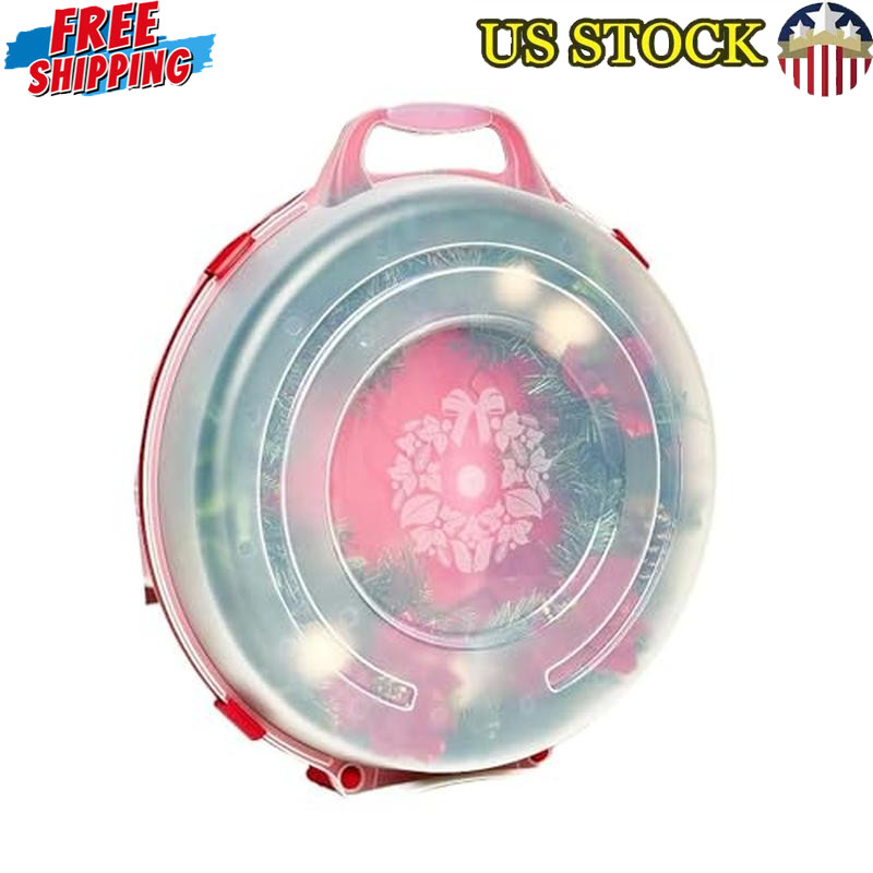 Wreath Storage Box 3 Pack Holiday Organizer Sturdy Plastic Stackable Container