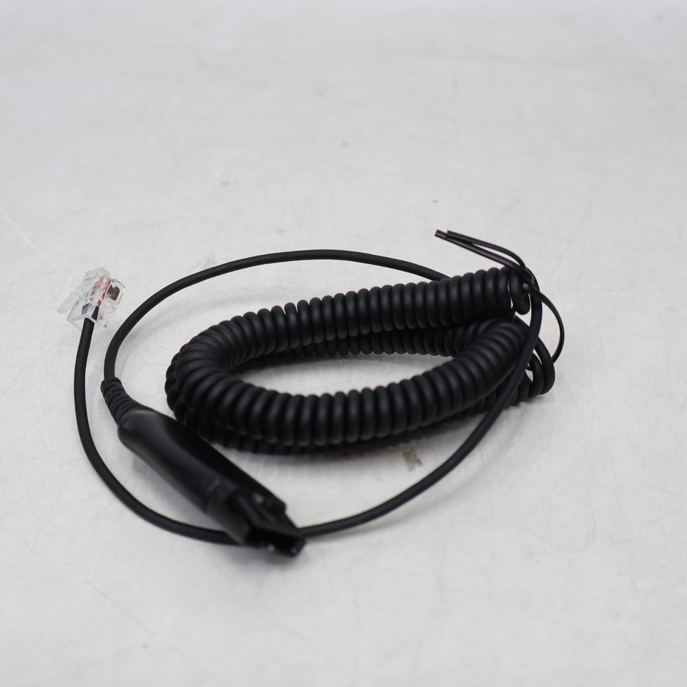 POLY Plantronics 783S3AA His Adapter Cable W/ Quick Disconnect Cable, Black Open