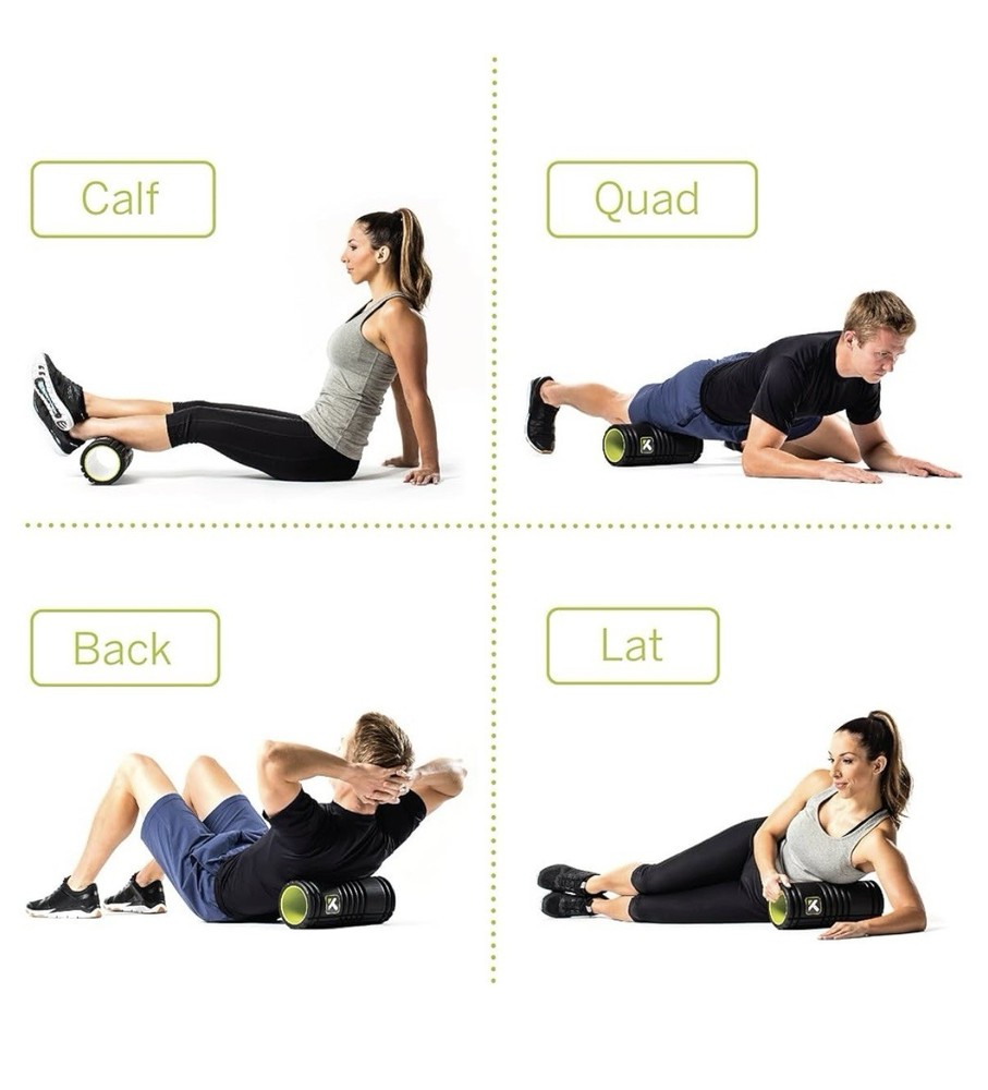 TriggerPoint Grid Massage Foam Roller Hollow Core Black Back Roller NWOT